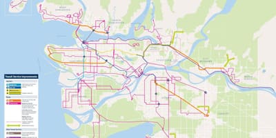 Vancouver dopravní systém mapě