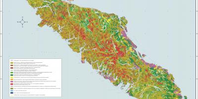 Mapa ostrova vancouver geologie