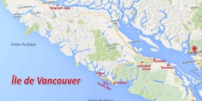 Mapa ostrova vancouver zlato nárok 