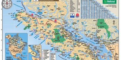 Mapa ostrova vancouver rv parků