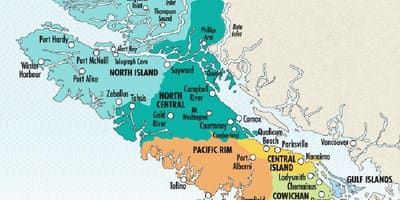 Mapa ostrova vancouver vinařství