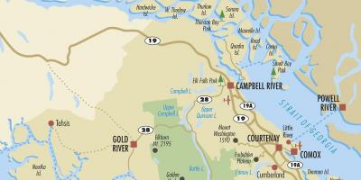 Campbell river mapa vancouver island