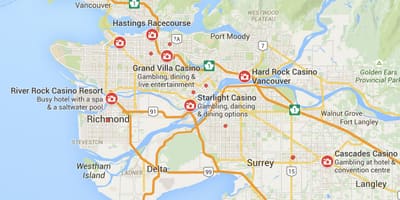 Mapa vancouver kasina