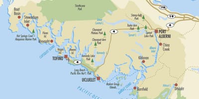 Mapa vancouver pláže