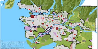 Greater vancouver regional district mapě