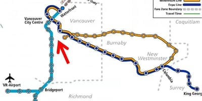 Mapa vancouver skytrain překrytí