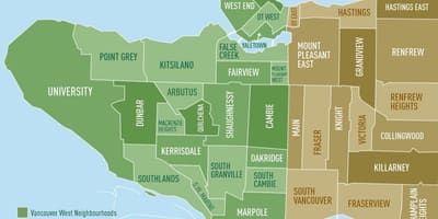 Mapa vancouver sousedství