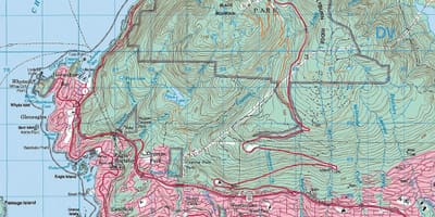 Mapa vancouver topografické