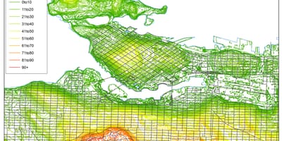 Mapa vancouver nadmořská výška