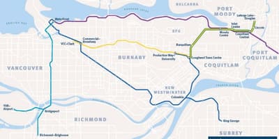 Vlak mapu vancouveru