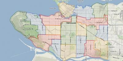 Vancouver school board povodí mapě