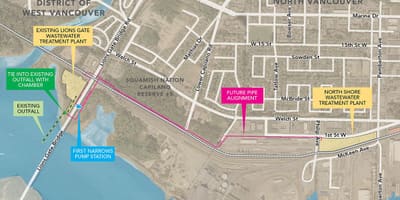 Mapa west vancouver gis