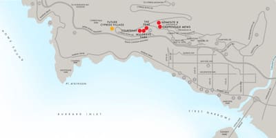 West van mapě