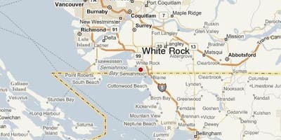 Mapa bílá skála vancouver