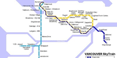 Mapa yvr skytrain